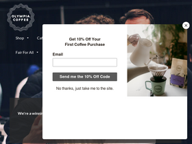 olympiacoffee.com homepage screenshot