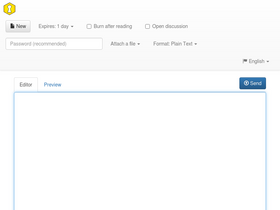'privatebin.net' screenshot