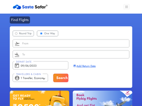 'sastasafar.com' screenshot