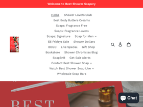 bestshowersoap.com homepage screenshot