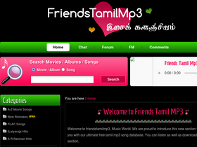 'friendstamilmp3.in' screenshot