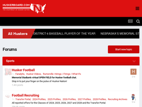 'huskerboard.com' screenshot