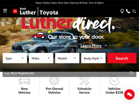'rudyluthertoyota.com' screenshot