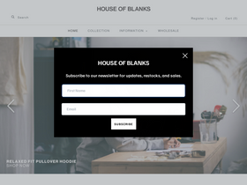 'houseofblanks.com' screenshot