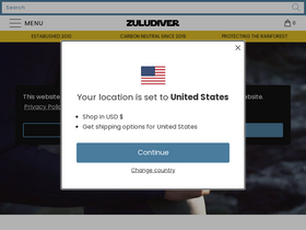 'zuludiver.com' screenshot