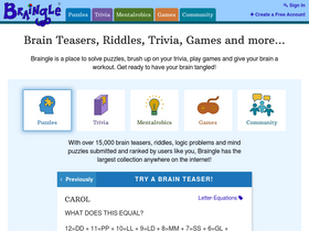 'braingle.com' screenshot