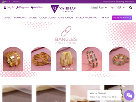 'vaibhavjewellers.com' screenshot