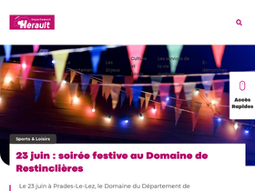 'herault.fr' screenshot