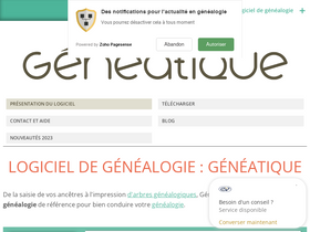 'geneatique.com' screenshot