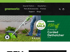 'greenworkstools.ca' screenshot