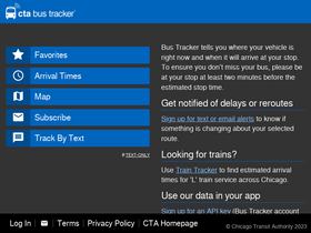 'ctabustracker.com' screenshot