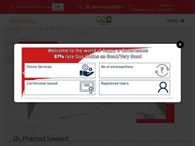 'goaonline.gov.in' screenshot
