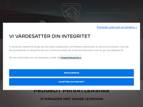 'peugeot.se' screenshot