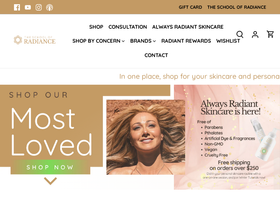alwaysradiantskinshop.com homepage screenshot
