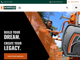 'norwoodsawmills.com' screenshot