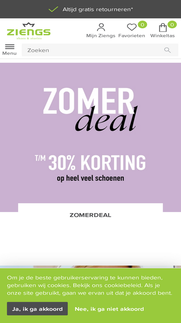 Ziengs uitverkoop discount