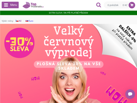 'topprosteradla.cz' screenshot