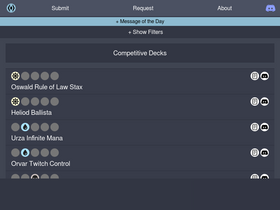 'cedh-decklist-database.com' screenshot