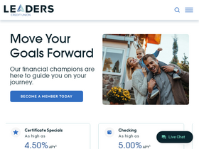 'leaderscu.com' screenshot