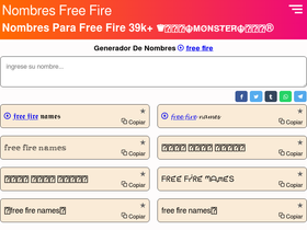 'nombresparafreefires.com' screenshot
