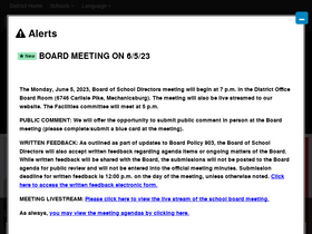 'cvschools.org' screenshot