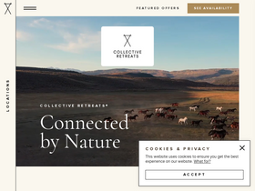 'collectiveretreats.com' screenshot