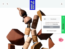 MAKE UP FOR EVER homepage screenshot