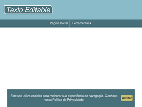 'textoeditable.com.br' screenshot