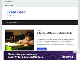 'examfeed.com' screenshot