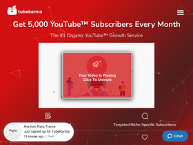 'tubekarma.com' screenshot