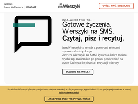 'instawierszyki.pl' screenshot