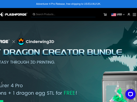 'flashforgeshop.com' screenshot