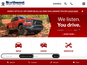 'northwestdodgehouston.com' screenshot