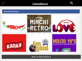 'liveradios.in' screenshot
