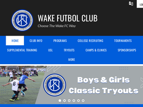 'wakefc.com' screenshot