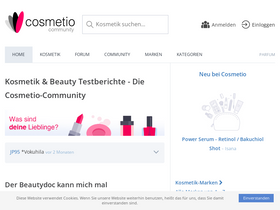 'cosmetio.de' screenshot