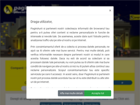'paginiaurii.ro' screenshot