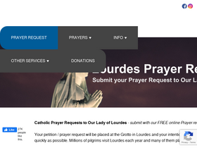 'lourdesprayerrequest.com' screenshot
