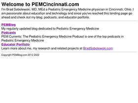 'pemcincinnati.com' screenshot