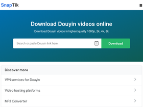 'snaptik.biz' screenshot