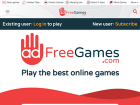 'adfreegames.com' screenshot