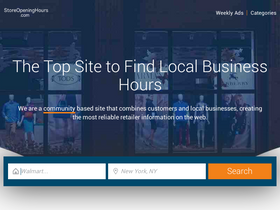 'storeopeninghours.com' screenshot