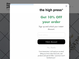 thehighpress.com homepage screenshot