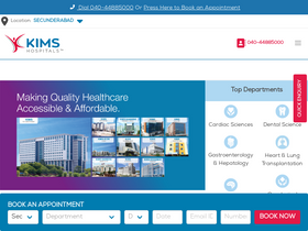 'kimshospitals.com' screenshot