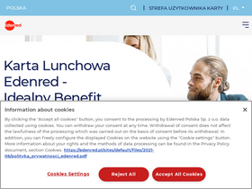 'edenred.pl' screenshot