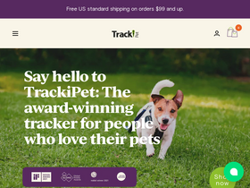 Trackipet homepage screenshot