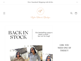 taylormariesboutique.com homepage screenshot