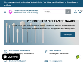fiberopticswabs.com homepage screenshot