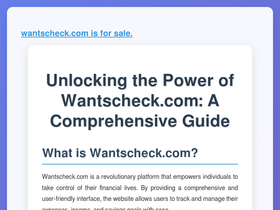 wantscheck.com