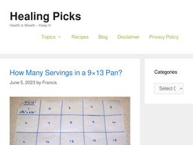'healingpicks.com' screenshot